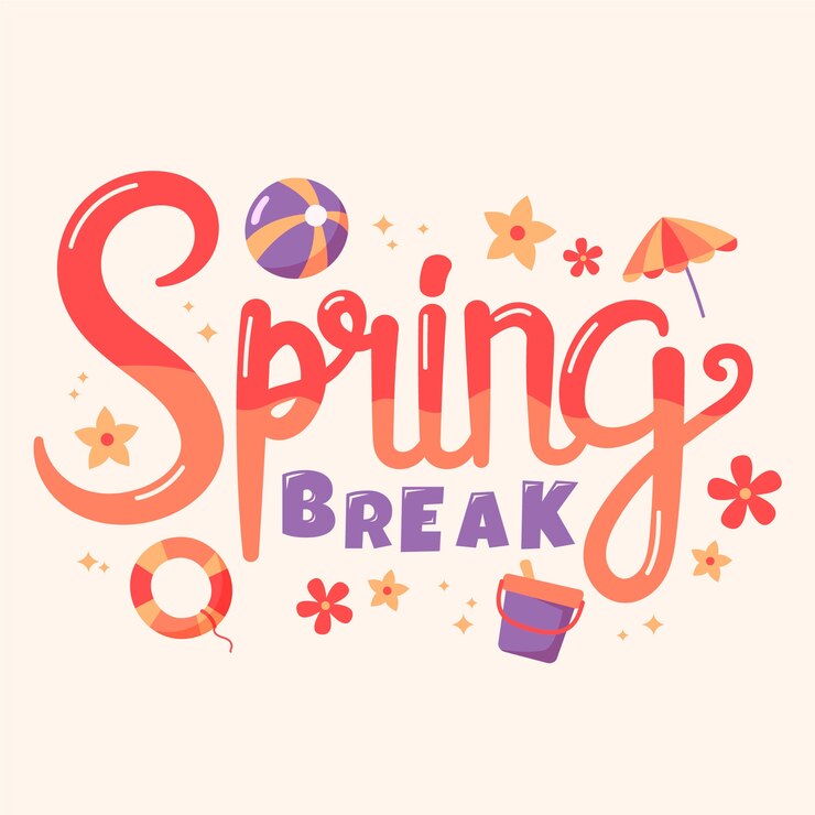 Vector gratuito hermosas letras de vacaciones de primavera
