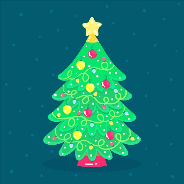 Hermoso árbol de navidad 2d