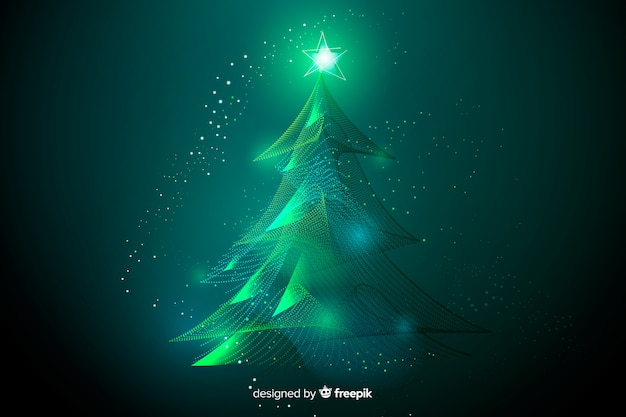 Hermoso árbol de navidad abstracto