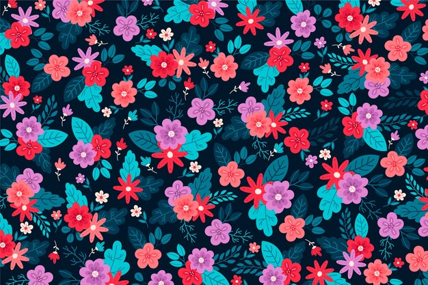 Hermoso arreglo de fondo floral ditsy