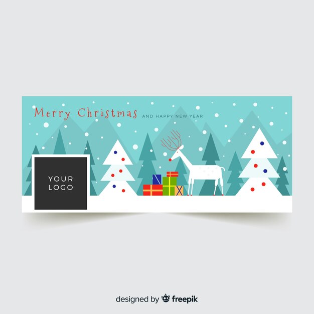 Hermoso banner de navidad para facebook