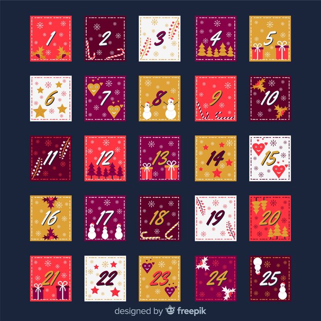 Hermoso calendario de adviento