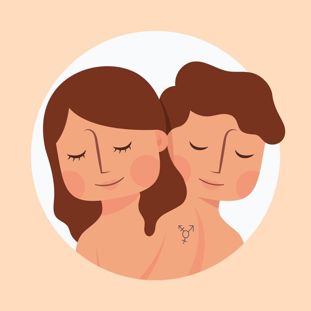 Hermoso concepto de identidad de género