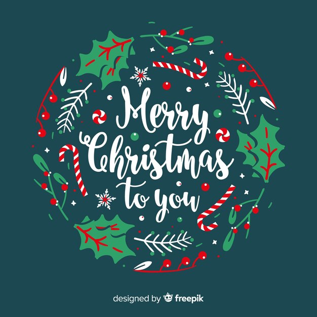 Hermoso concepto de navidad con letras