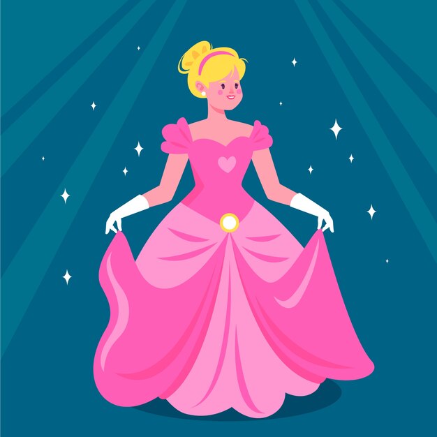 Hermoso concepto de princesa cenicienta