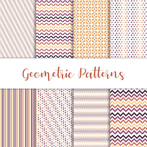 Hermoso conjunto de patrones geométricos.