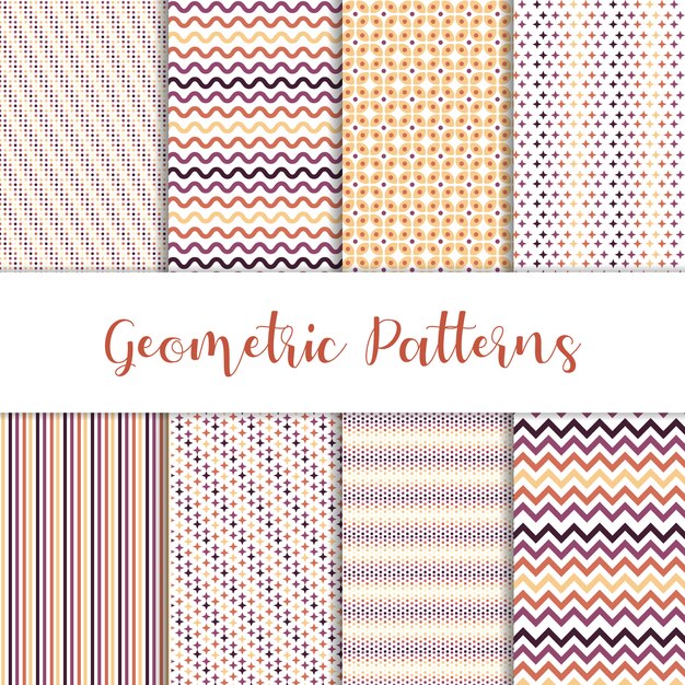 Hermoso conjunto de patrones geométricos.