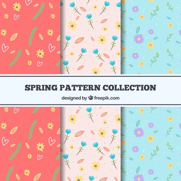 Hermoso conjunto de patrones de primavera