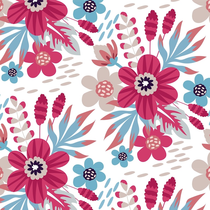 Vector gratuito hermoso y creativo diseño de papel tapiz floral.