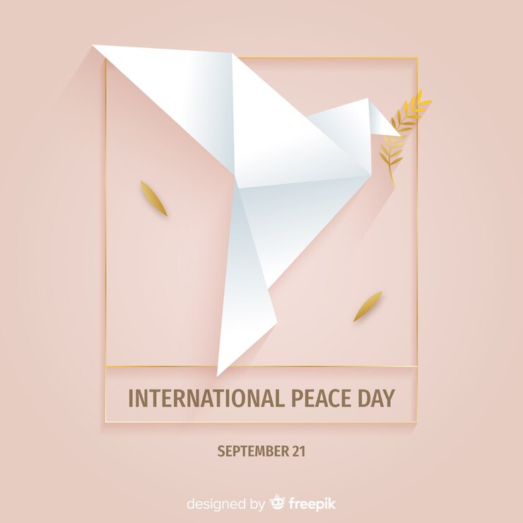 Vector gratuito un hermoso día de paz en el fondo