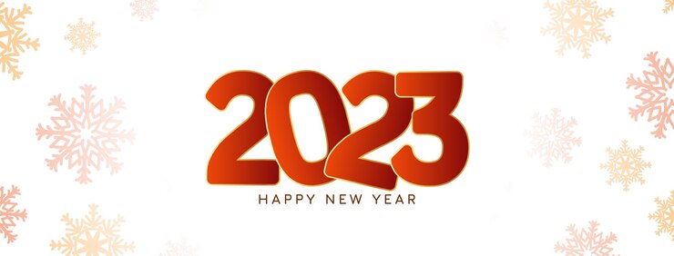 Vector gratuito hermoso diseño de banner de celebración de feliz año nuevo 2023
