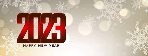 Hermoso diseño de banner de celebración de feliz año nuevo 2023