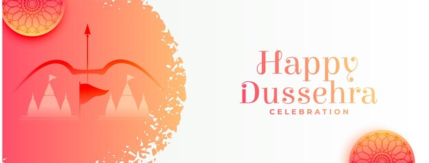 Hermoso diseño de banner tradicional feliz dussehra