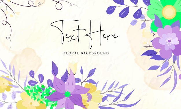 Hermoso diseño de fondo floral con hojas de flores