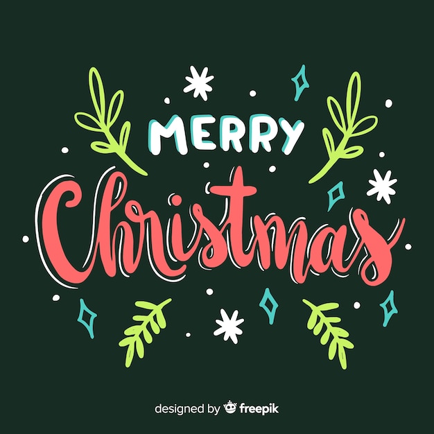 Hermoso diseño de lettering de navidad