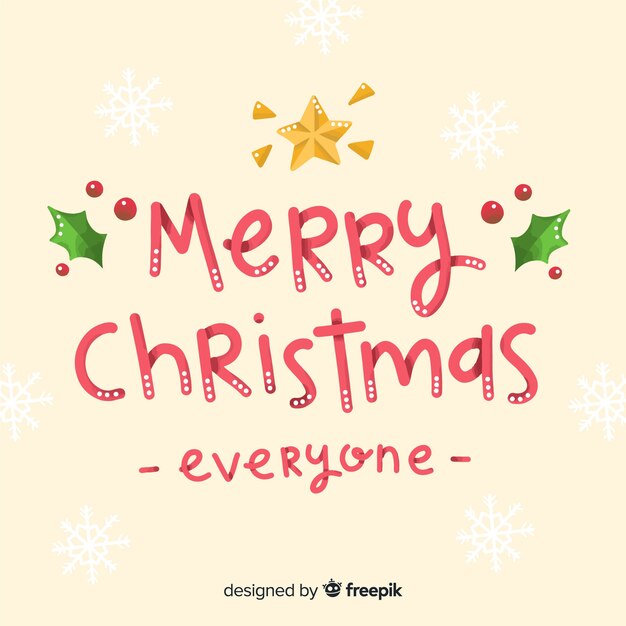 Hermoso diseño de lettering de navidad