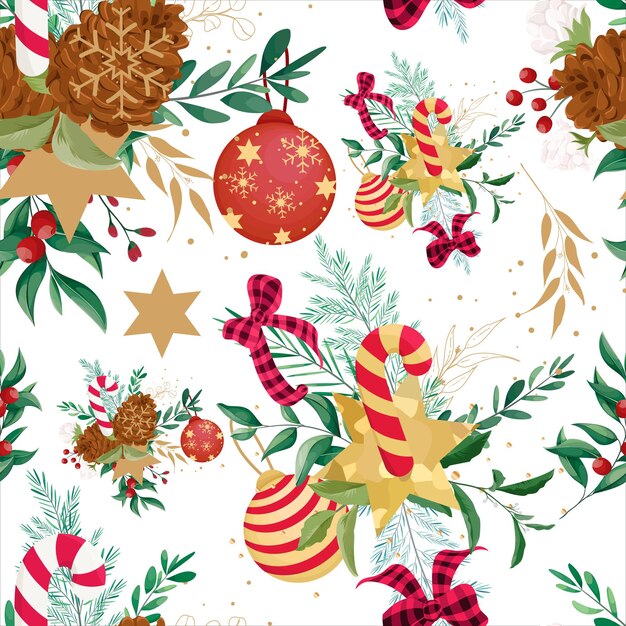 hermoso diseño de patrón de navidad dibujado a mano