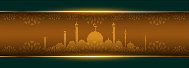 Vector gratuito hermoso diseño premium de banner de festival islámico eid
