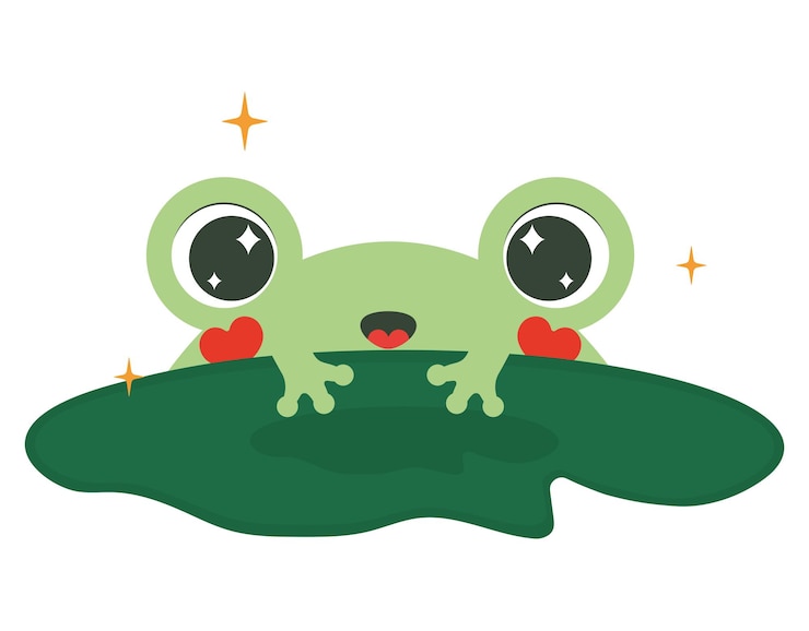 Vector gratuito hermoso diseño de rana