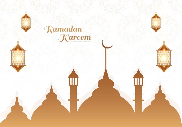 Hermoso diseño de tarjeta de felicitación del festival religioso islámico ramadan kareem