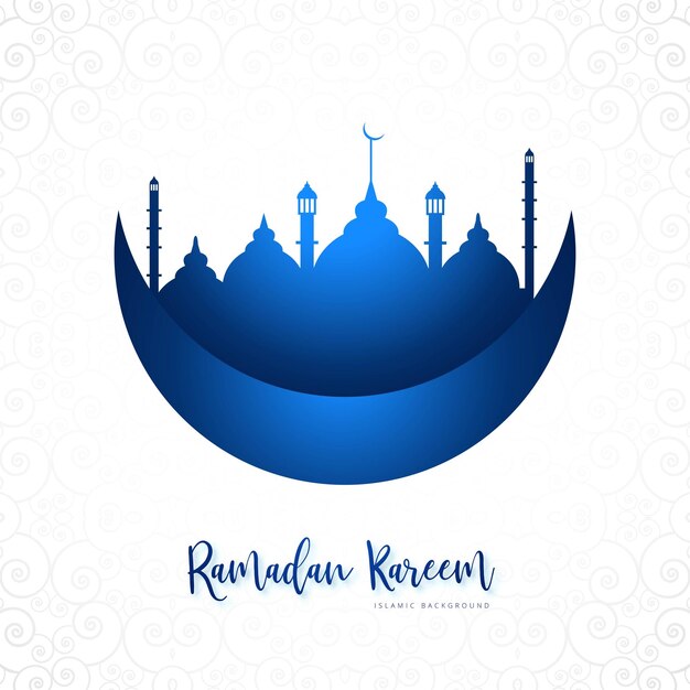 Hermoso diseño de tarjeta de felicitación del festival religioso islámico ramadan kareem