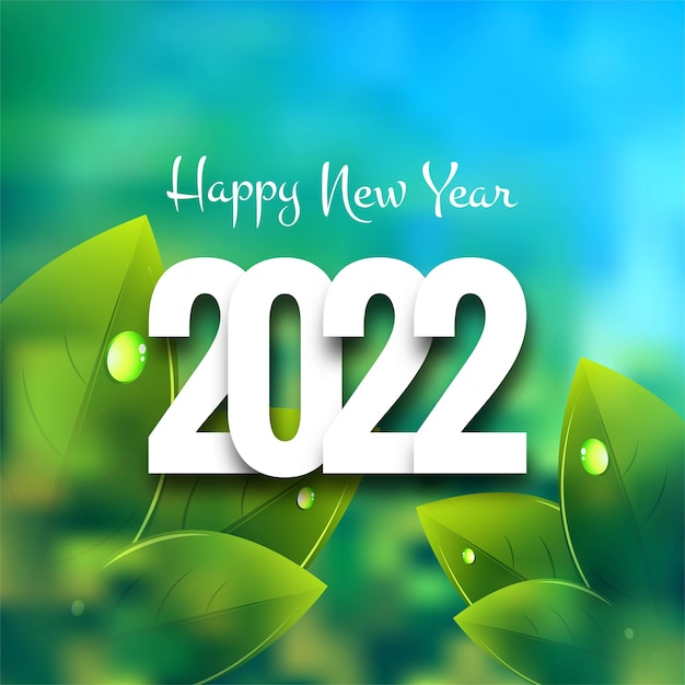 Hermoso diseño de vacaciones de celebración de tarjeta de año nuevo 2022