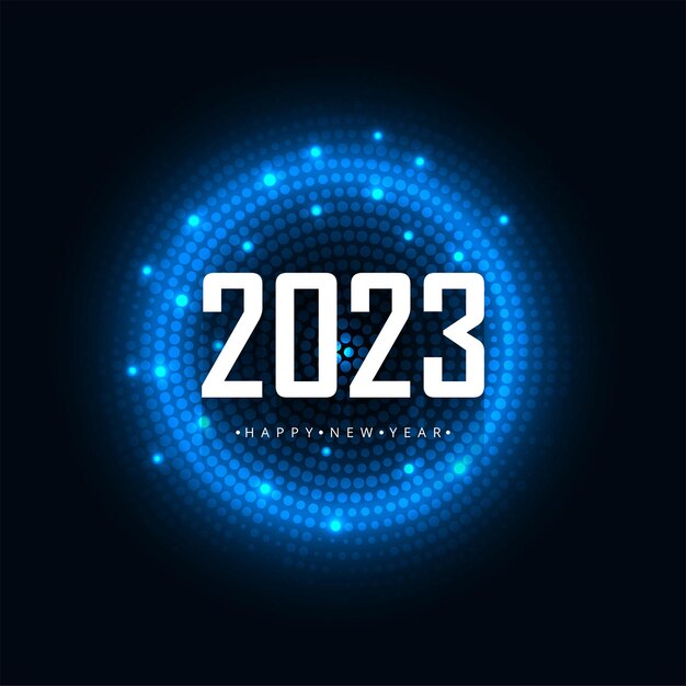 Hermoso diseño de vacaciones de celebración de tarjeta de año nuevo 2023