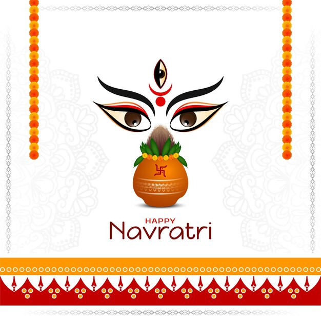 Hermoso elegante Feliz Navratri el fondo del festival indio