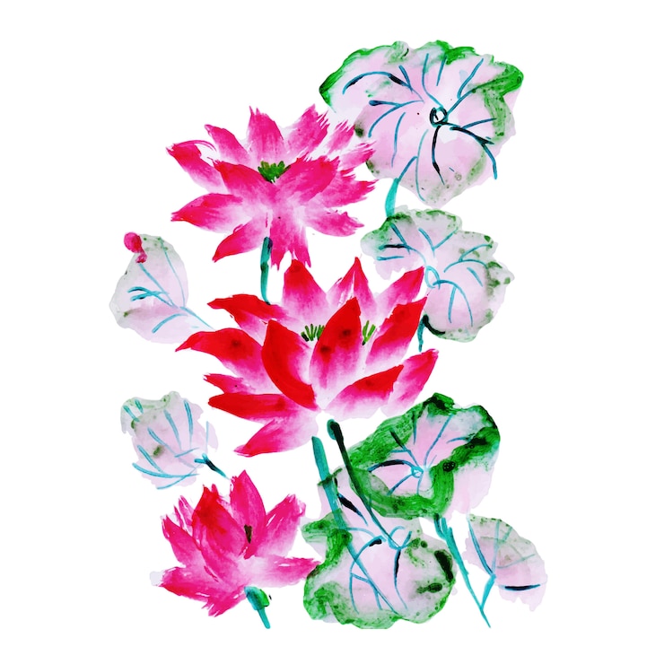 Vector gratuito hermoso elemento floral de acuarela