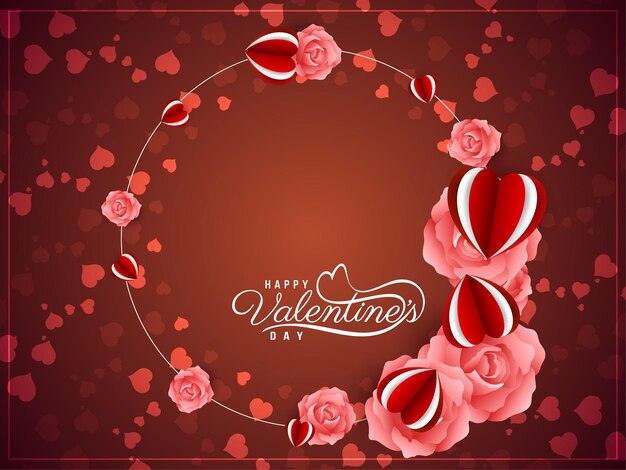 Hermoso feliz día de San Valentín celebración amor fondo vector