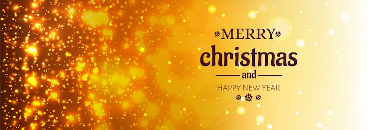 Vector gratuito hermoso feliz navidad brillante brillos banner