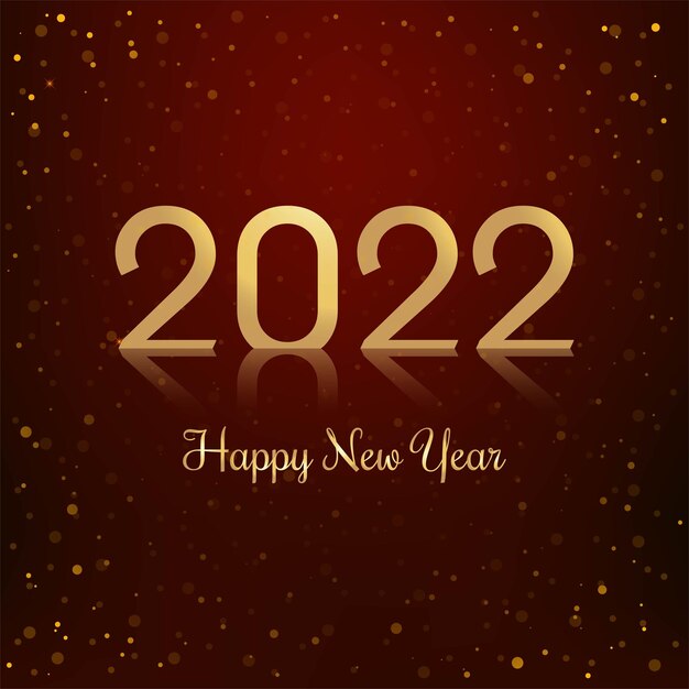 Hermoso fondo de celebración de tarjeta de año nuevo 2022