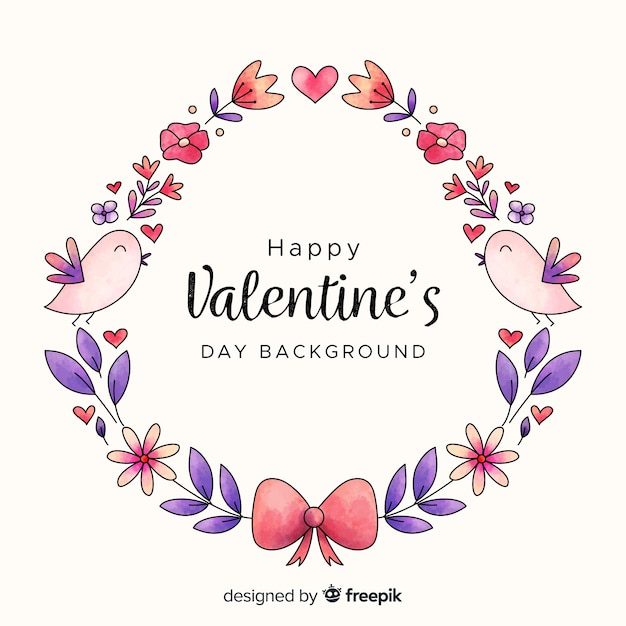 Vector gratuito hermoso fondo del día de san valentin