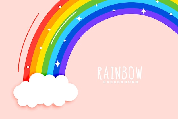hermoso fondo de espectro de arco iris colorido con diseño de nube de corte de papel