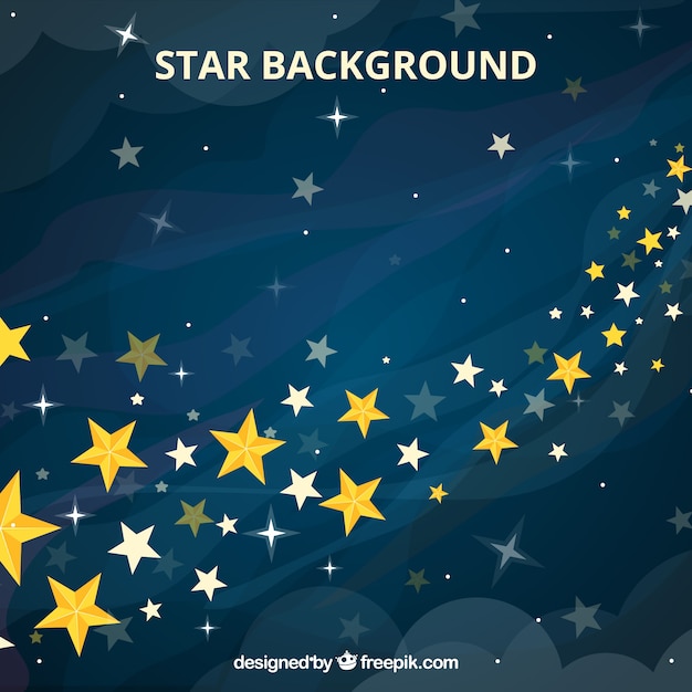 Vector gratuito hermoso fondo de estrellas