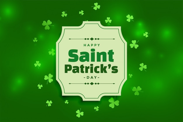 Vector gratuito hermoso fondo de feliz día de san patricio verde