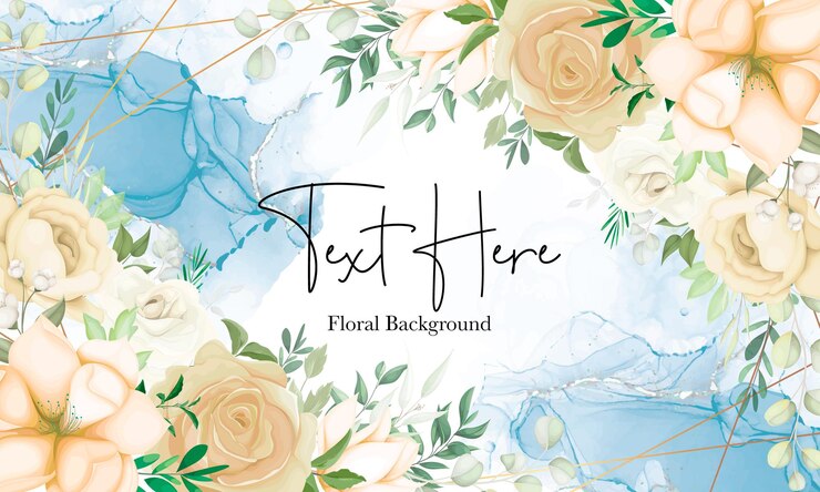 hermoso fondo floral suave dibujo a mano