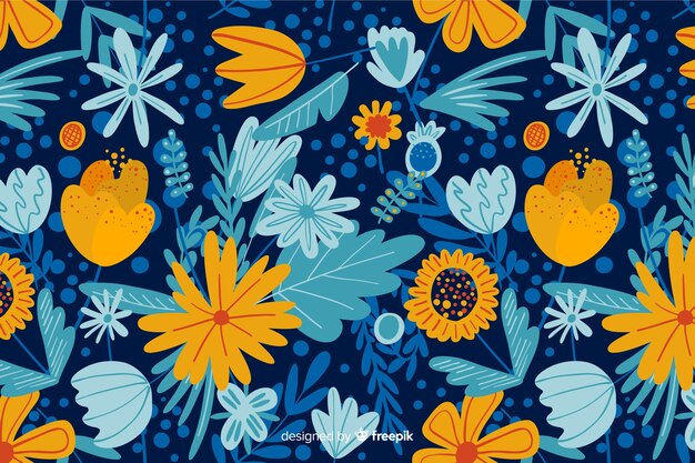 Hermoso fondo de flores de colores