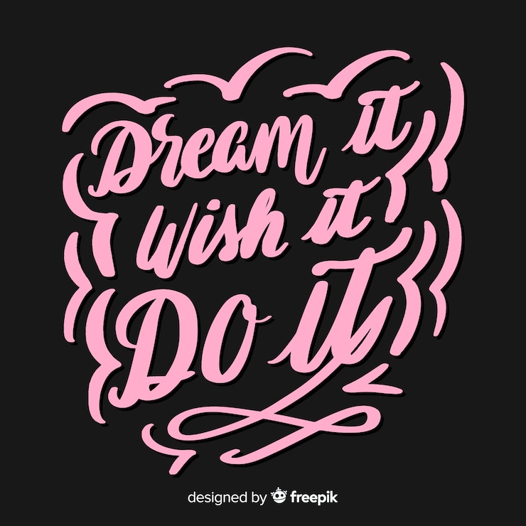 Vector gratuito hermoso fondo de letras de motivación creativa