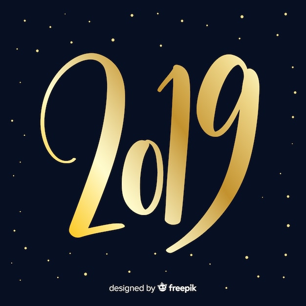 Hermoso fondo de lettering de 2019