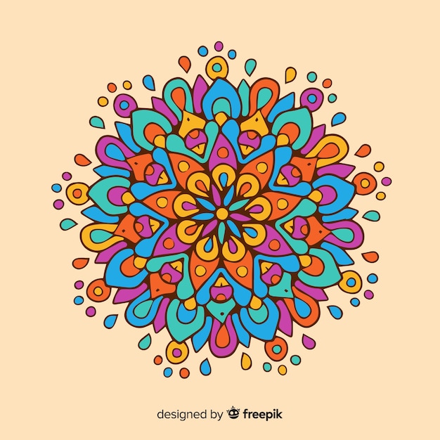 Vector gratuito hermoso fondo de mandala