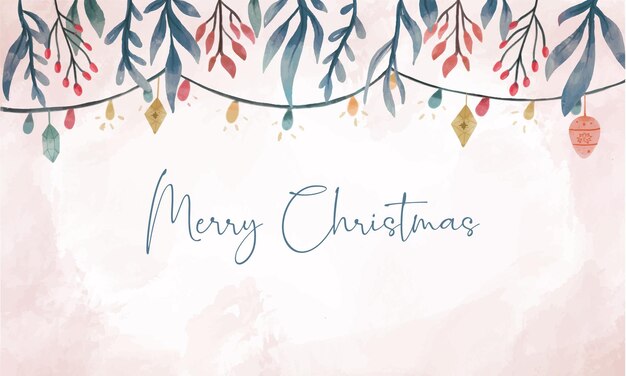 Hermoso fondo de Navidad en acuarela