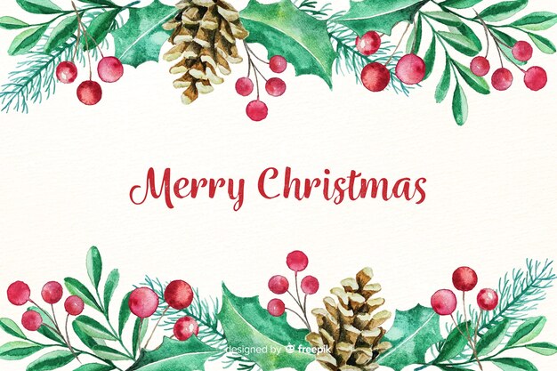 Hermoso fondo de navidad acuarela