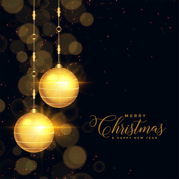 Hermoso fondo negro y dorado de Navidad