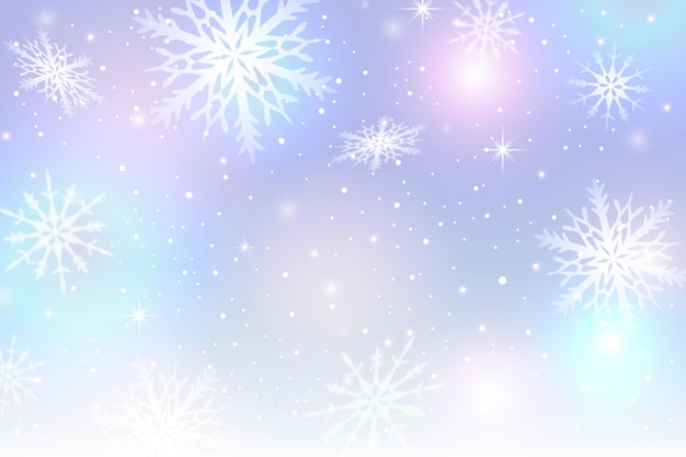 Vector gratuito hermoso fondo de pantalla de invierno desenfocado