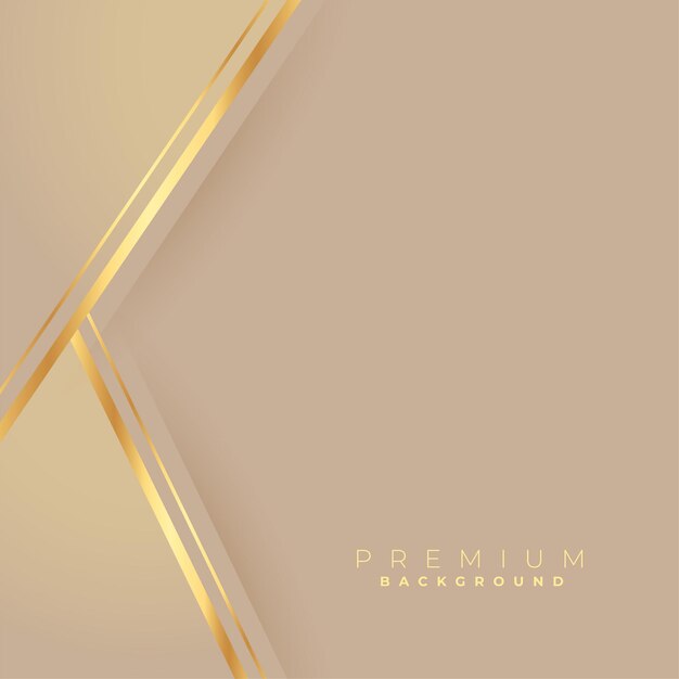 hermoso fondo premium de contornos dorados brillantes para la decoración real