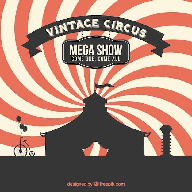 Vector gratuito hermoso fondo retro del circo