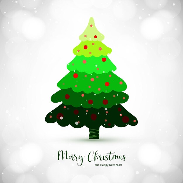 Hermoso fondo de tarjeta de árbol de Navidad de invierno