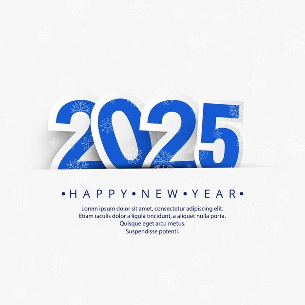 Hermoso fondo de la tarjeta de evento del año nuevo 2025