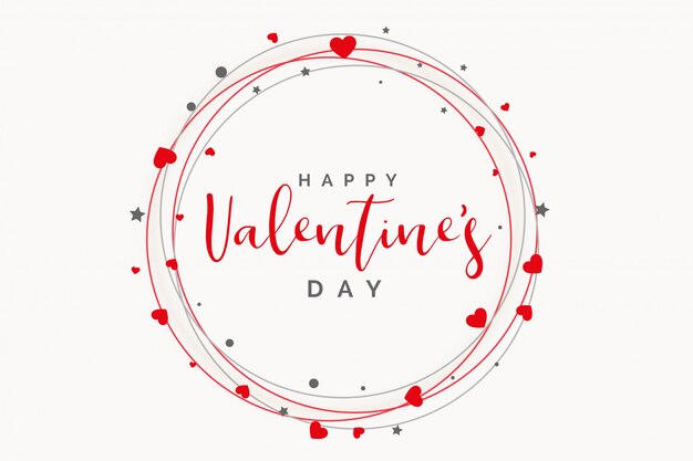 Hermoso marco de corazones para el día de san valentín